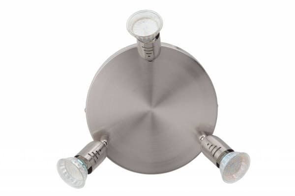 BRILLIANT lampe Loona LED rund spotlight 3-flammer jern | 3x LED-PAR51, GU10, 3W LED-reflektorlamper inkluderet, (250lm, 3000K) | Skala A ++ til E | D