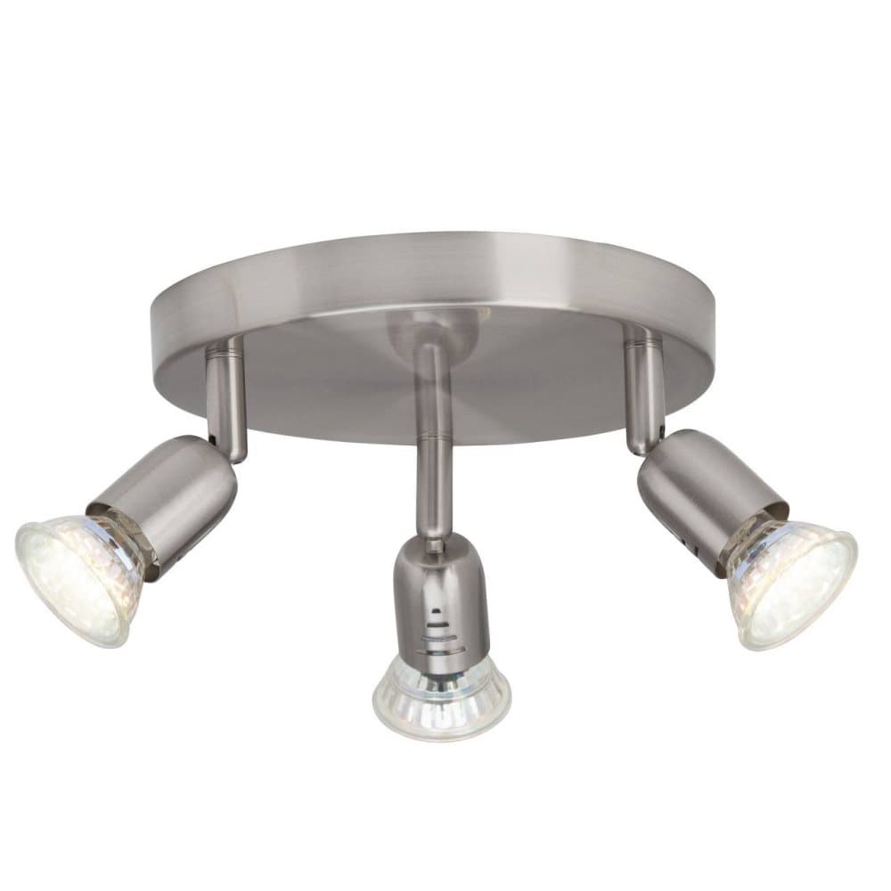 BRILLIANT lampa Loona LED rund spotlight 3-flammar järn | 3x LED-PAR51, GU10, 3W LED-reflektorlampor ingår, (250lm, 3000K) | Skala A ++ till E | Sväng