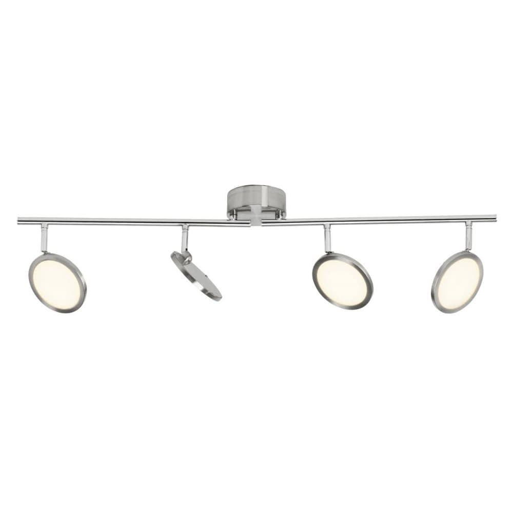 BRILLIANT lampa Pluto LED-spotrör 4-lågor järn / vit easyDim | 4x 5W LED integrerad (SMD), (500lm, 3000K) | Skala A ++ till E | Armarna roterbara / hu