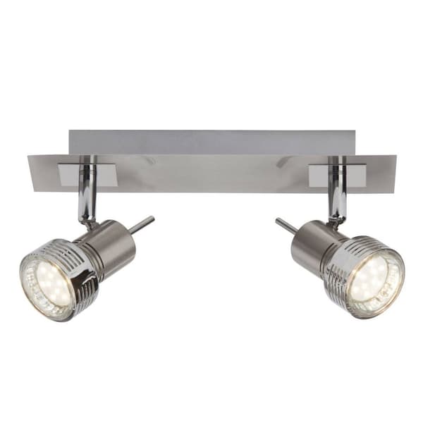 BRILLIANT lampa Kassandra LED spot bar 2-flammar järn / krom | 2x LED-PAR51, GU10, 3W LED-reflektorlampor ingår, (250lm, 3000K) | Skala A ++ till E |