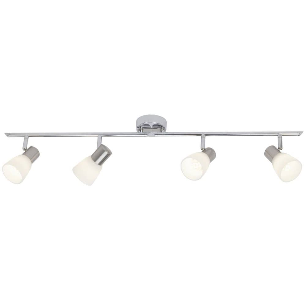 BRILLIANT lampa Janna LED spotrör 4-lågor järn / krom / vit | 4x LED-Z45, E14, 4W LED dropplampor ingår, (450lm, 2700K) | Skala A ++ till E | Armarna