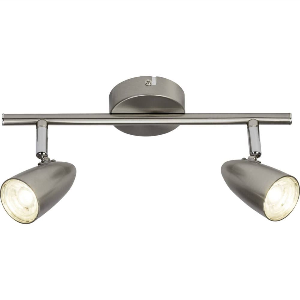 BRILLIANT lampa nano LED spotrör 2-flammar järn | 2x 4W LED-integrerad (SMD), (350lm, 4000K) | Skala A ++ till E | Svängbara huvuden