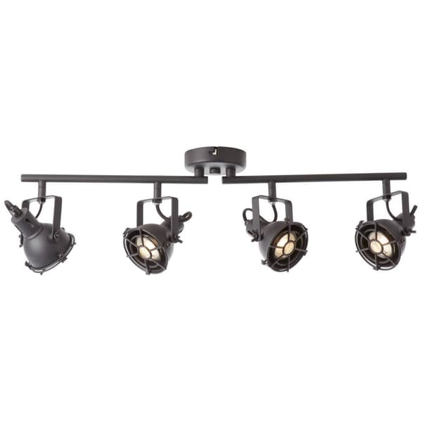 BRILLIANT lampe Jesper LED spotlight 4-flammer sort korund | 4x LED-PAR51, GU10, 5W LED-reflektorlamper inkluderet, (380lm, 3000K) | Skala A ++ til E