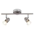 Miniatyrbillede 1 af 2: BRILLIANT lampe Wesley LED spotlight 2-flammer jern/krom | 2x LED-PAR51, GU10, 5W LED-reflektorlamper inkluderet, (380lm, 3000K) | Skala A ++ til E |