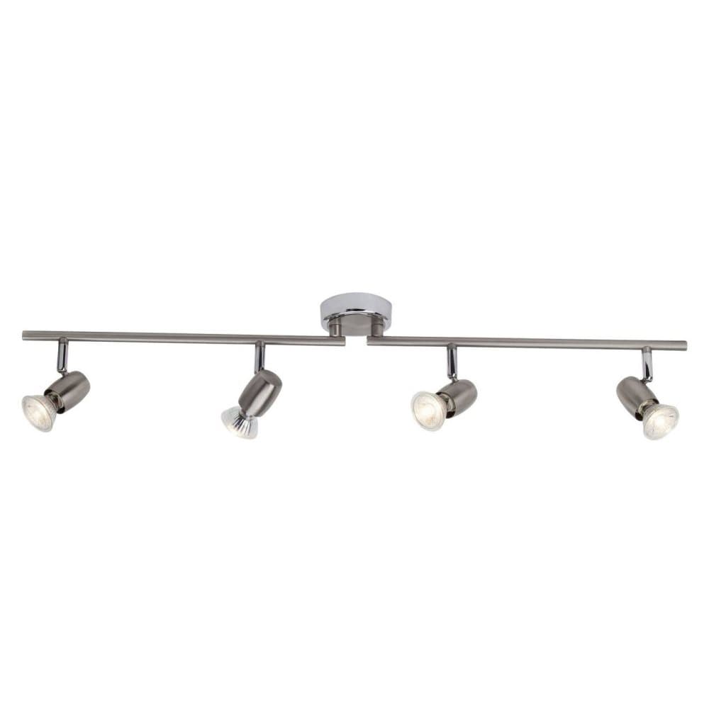 BRILLIANT lampa Wesley LED spotrör 4-flammar järn / krom | 4x LED-PAR51, GU10, 5W LED-reflektorlampor ingår, (380lm, 3000K) | Skala A ++ till E | Arma