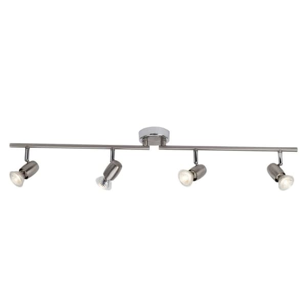 BRILLIANT lampe Wesley LED spotlight 4-flamme jern / krom | 4x LED-PAR51, GU10, 5W LED-reflektorlamper inkluderet, (380lm, 3000K) | Skala A ++ til E |