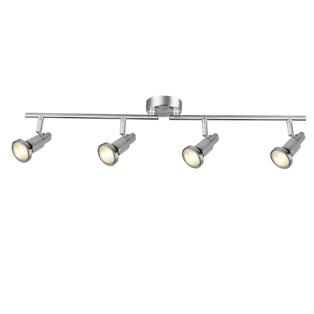 BRILLIANT lampa Ryan LED spotrör 4-flammar järn / krom | 4x LED-PAR51, GU10, 5W LED-reflektorlampor ingår, (380lm, 3000K) | Skala A ++ till E | Armarn