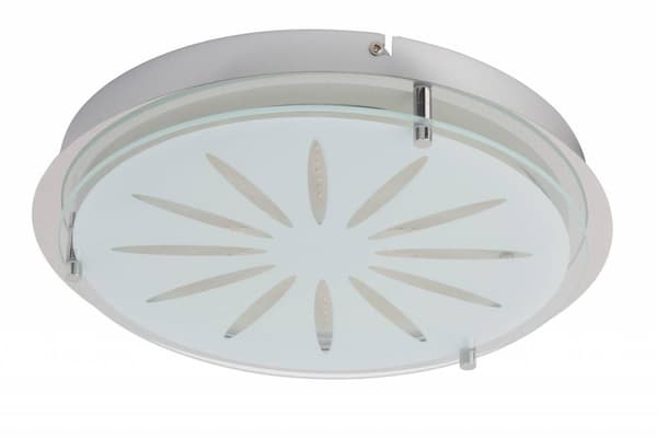 BRILLIANT lampe Cathleen LED væg- og loftlampe 33 cm krom | 1x 15W LED integreret (SMD), (1565lm, 3000K) | Skala A ++ til E | Funktionel loftslampe, 3