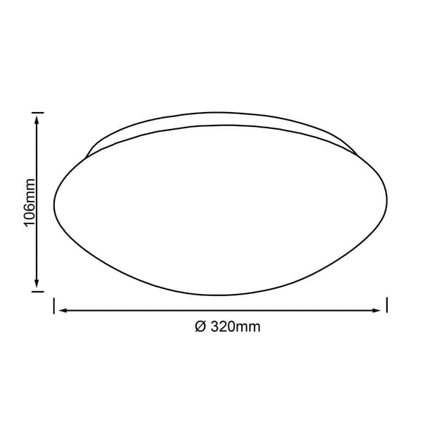 BRILLIANT lampa Fakir LED vägg- och taklampa 32 cm rörelsedetektor vit / varmvit | 1x 12W LED integrerad (SMD), (900lm, 3000K) | Skala A ++ till E | M