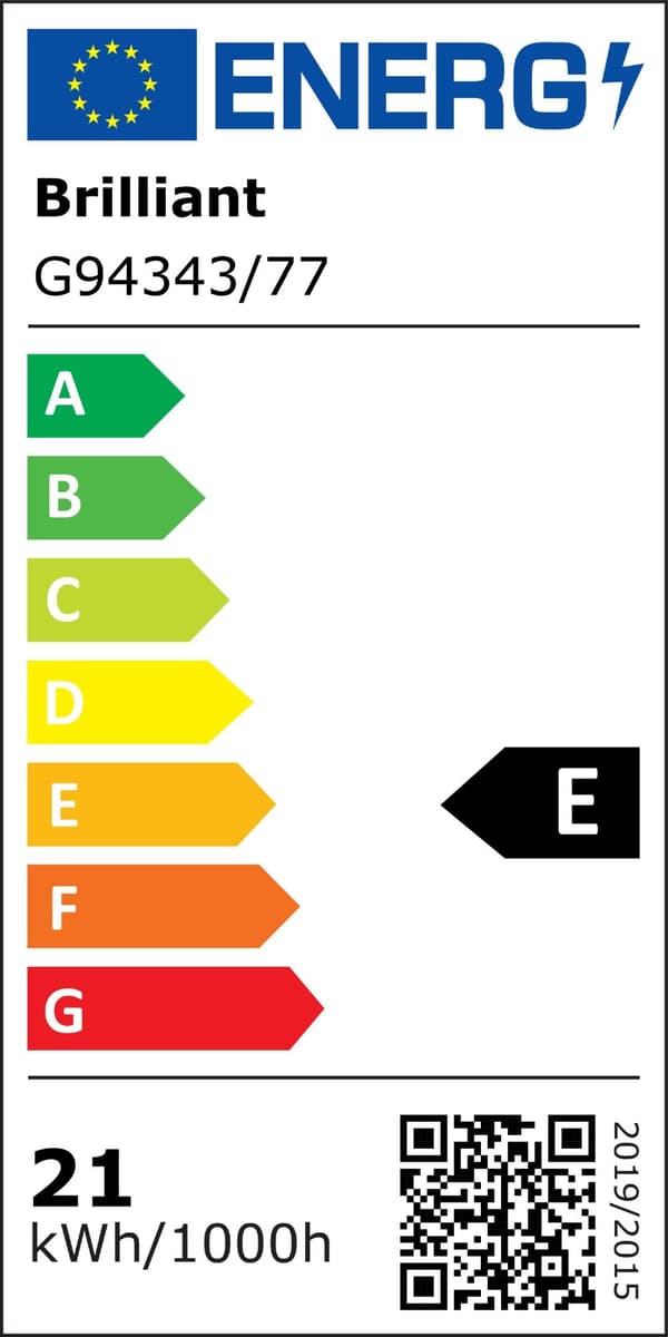 BRILLIANT lampa Dajana LED taklampa 5-flammar krom / alu | 5x 5W LED integrerad, (400lm, 3000K) | Skala A ++ till E | Energibesparande och långvarig t