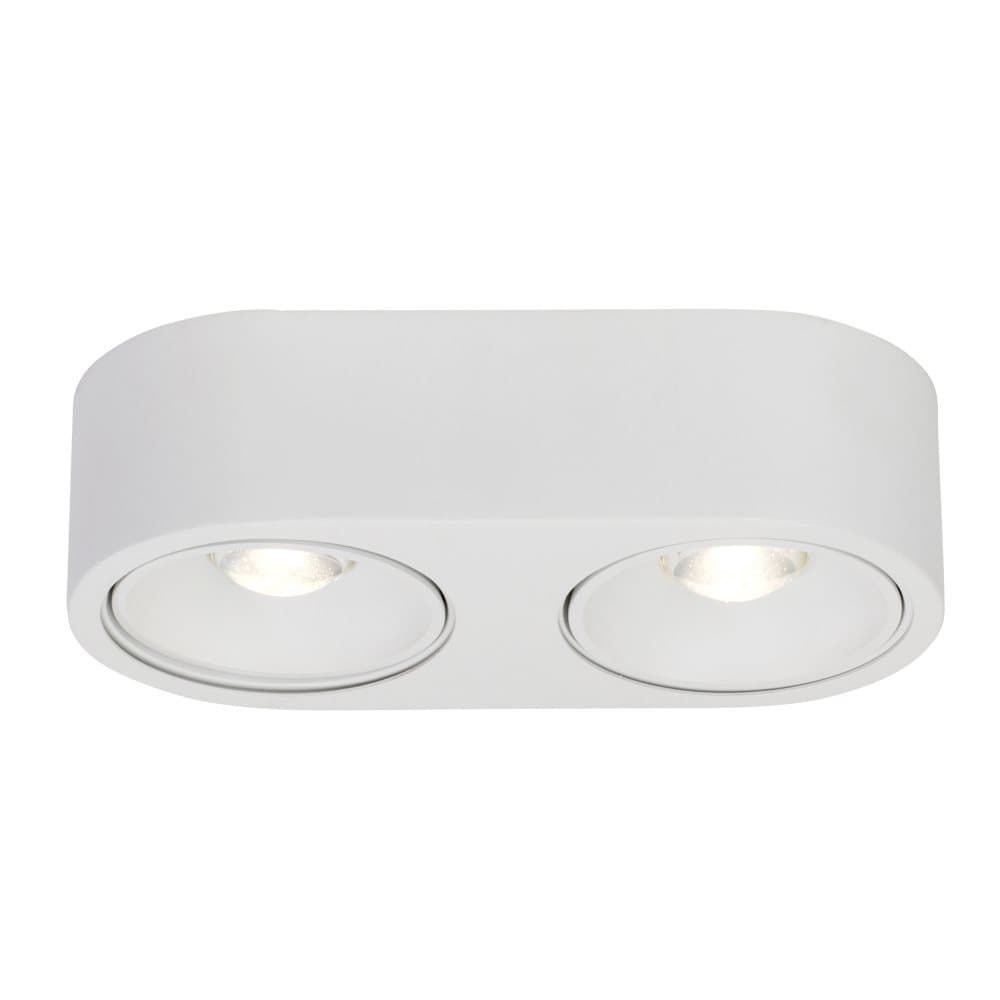 AEG lampa Leca LED-vägg- och taklampa 2-flammor vit | 2x 9W LED integrerad (COB-chip), (925lm, 3000K) | Skala A ++ till E | Oändligt dimbar via väggdi