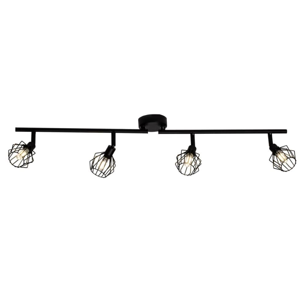 BRILLIANT lampa Noris LED spotrör 4-lågor svart | 4x LED-T14, G9, 3W LED-lampor ingår, (350lm, 3000K) | Skala A ++ till E | Svängbara huvuden / rotera
