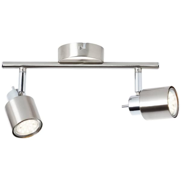 BRILLIANT lampa Andres spotrör 2-flammor nickel / krom | 2x PAR51, GU10, 10W, lämplig för reflektorlampor (ingår ej) | Skala A ++ till E | Svängbara h