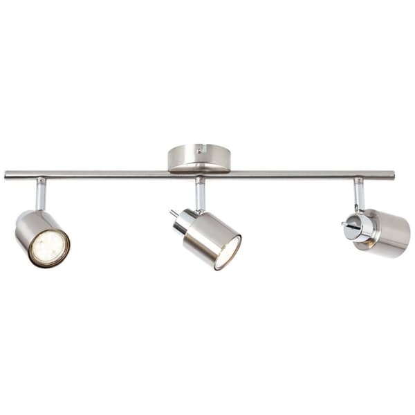 BRILLIANT lampe Andres spotlight 3-flammet nikkel / krom | 3x PAR51, GU10, 10W, egnet til reflektorlamper (medfølger ikke) | Skala A ++ til E | Drejel