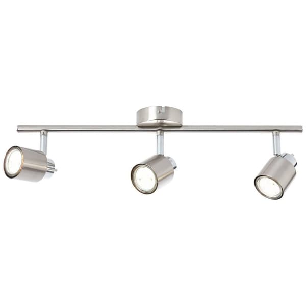 BRILLIANT lampe Andres spotlight 3-flammet nikkel / krom | 3x PAR51, GU10, 10W, egnet til reflektorlamper (medfølger ikke) | Skala A ++ til E | Drejel