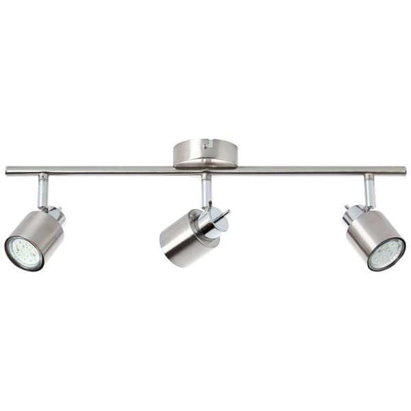 BRILLIANT lampe Andres spotlight 3-flammet nikkel / krom | 3x PAR51, GU10, 10W, egnet til reflektorlamper (medfølger ikke) | Skala A ++ til E | Drejel