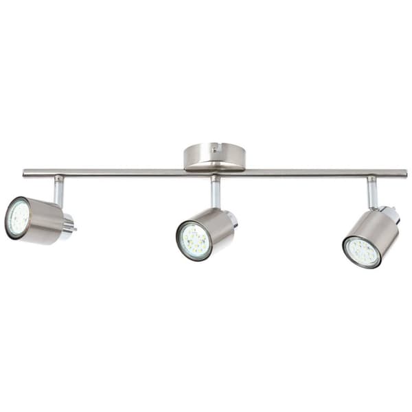 BRILLIANT lampe Andres spotlight 3-flammet nikkel / krom | 3x PAR51, GU10, 10W, egnet til reflektorlamper (medfølger ikke) | Skala A ++ til E | Drejel