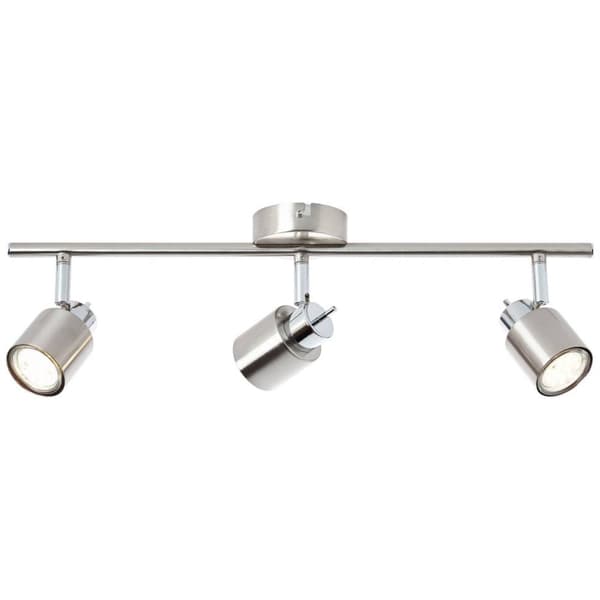 BRILLIANT lampe Andres spotlight 3-flammet nikkel / krom | 3x PAR51, GU10, 10W, egnet til reflektorlamper (medfølger ikke) | Skala A ++ til E | Drejel