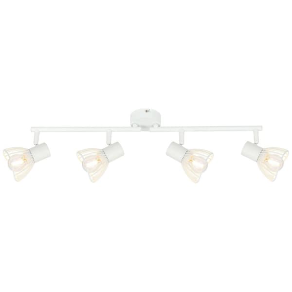 BRILLIANT lampe Elhi spot badekar 4-flammer hvid | 4x D45, E14, 40W, velegnet til dryplygter (medfølger ikke) | Skala A ++ til E | Drejehoveder / rote
