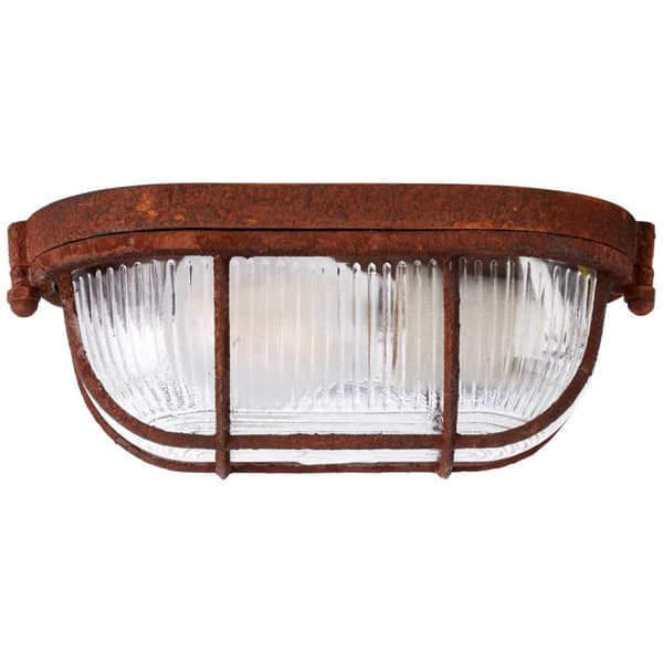 BRILLIANT lampe Bobbi væg- og loftlampe 21 cm rustfarvet | 1x A60, E27, 40W, egnet til normale lamper (medfølger ikke) | Skala A ++ til E | Velegnet t