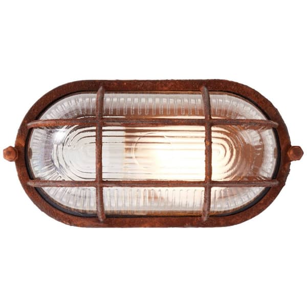 BRILLIANT lampe Bobbi væg- og loftlampe 21 cm rustfarvet | 1x A60, E27, 40W, egnet til normale lamper (medfølger ikke) | Skala A ++ til E | Velegnet t