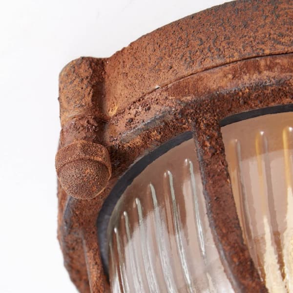 BRILLIANT lampe Bobbi væg- og loftlampe 21 cm rustfarvet | 1x A60, E27, 40W, egnet til normale lamper (medfølger ikke) | Skala A ++ til E | Velegnet t