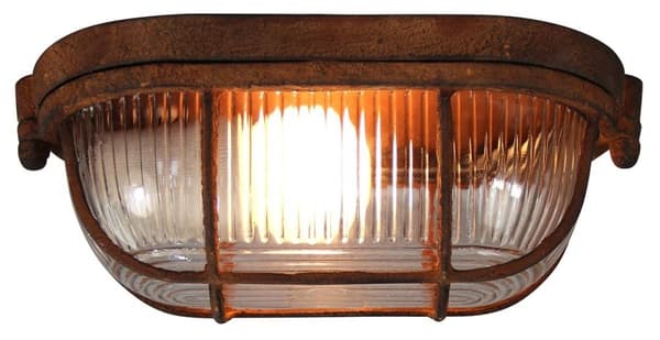 BRILLIANT lampe Bobbi væg- og loftlampe 21 cm rustfarvet | 1x A60, E27, 40W, egnet til normale lamper (medfølger ikke) | Skala A ++ til E | Velegnet t