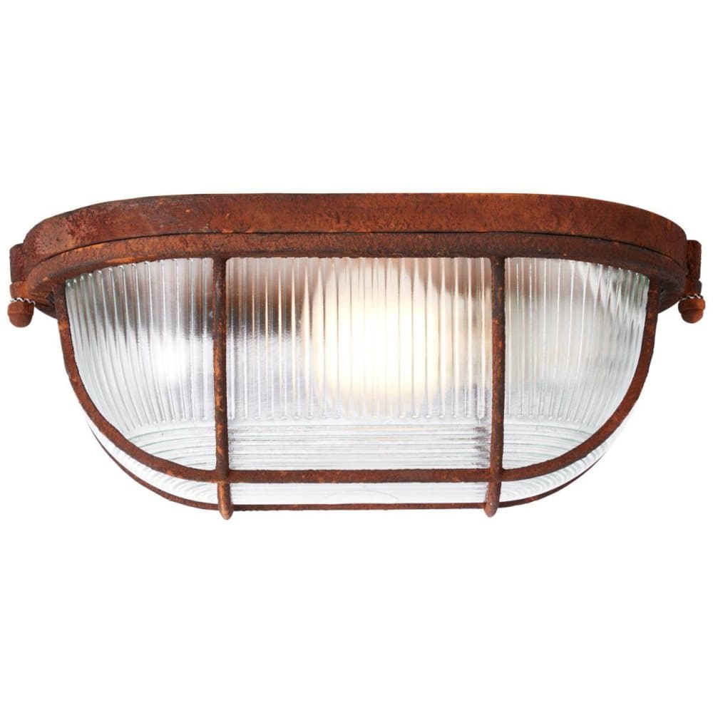 BRILLIANT lampa Bobbi vägg- och taklampa 28 cm rostfärgad | 1x A60, E27, 40W, lämplig för normala lampor (ingår ej) | Skala A ++ till E | Lämplig för