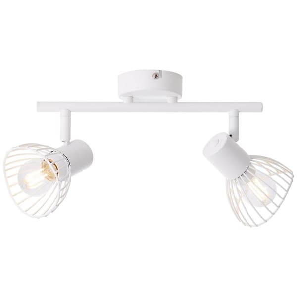 BRILLIANT lampa Elhi spot tub 2-flames white | 2x D45, E14, 40W, lämplig för dropplampor (ingår ej) | Skala A ++ till E | Svängbara huvuden