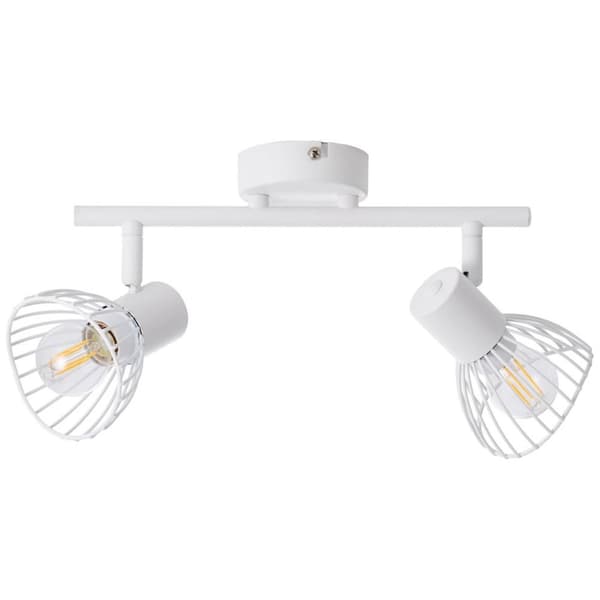 BRILLIANT lampa Elhi spot tub 2-flames white | 2x D45, E14, 40W, lämplig för dropplampor (ingår ej) | Skala A ++ till E | Svängbara huvuden