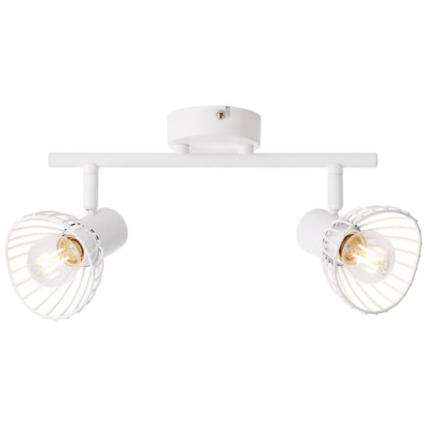 BRILLIANT lampa Elhi spot tub 2-flames white | 2x D45, E14, 40W, lämplig för dropplampor (ingår ej) | Skala A ++ till E | Svängbara huvuden