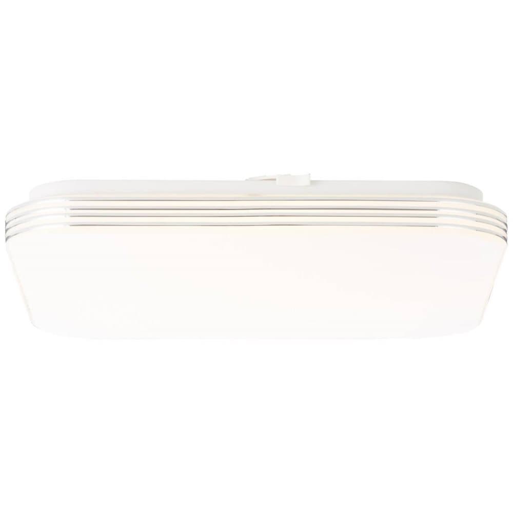 BRILLIANT lampa Ariella LED vägg- och taklampa 34x34cm vit / krom | 1x 24W LED integrerad, (1900lm, 3000K) | Skala A ++ till E | Energibesparande och