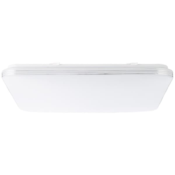 BRILLIANT lampa Ariella LED vägg- och taklampa 54x54cm vit / krom | 1x 48W LED integrerad, (4000lm, 3000-6000K) | Skala A ++ till E | Med fjärrkontrol