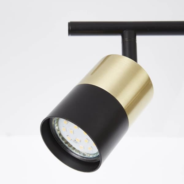 BRILLIANT lampe Maribel spotrør 2-flammer messing børstet / sort | 2x PAR51, GU10, 5W, egnet til reflektorlamper (medfølger ikke) | Skala A ++ til E |