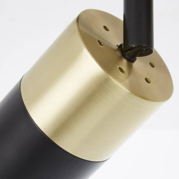 BRILLIANT lampe Maribel spotrør 2-flammer messing børstet / sort | 2x PAR51, GU10, 5W, egnet til reflektorlamper (medfølger ikke) | Skala A ++ til E |
