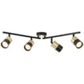 Miniatyrbillede 4 af 11: BRILLIANT lampe Maribel spotrør 4-flammer messing børstet / sort | 4x PAR51, GU10, 5W, egnet til reflektorlamper (medfølger ikke) | Skala A ++ til E |