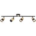 Miniatyrbillede 7 af 11: BRILLIANT lampe Maribel spotrør 4-flammer messing børstet / sort | 4x PAR51, GU10, 5W, egnet til reflektorlamper (medfølger ikke) | Skala A ++ til E |