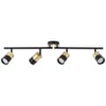 Miniatyrbillede 2 af 11: BRILLIANT lampe Maribel spotrør 4-flammer messing børstet / sort | 4x PAR51, GU10, 5W, egnet til reflektorlamper (medfølger ikke) | Skala A ++ til E |