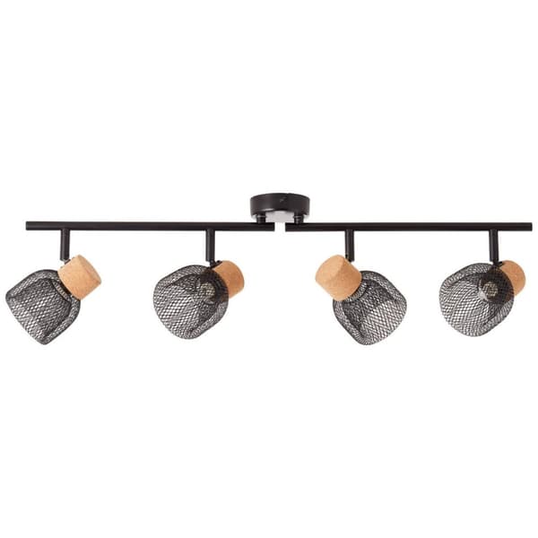 BRILLIANT lampe Flaka spotrør 4-flammer sort mat | 4x QT14, G9, 6W, velegnet til stiftlamper (medfølger ikke) | Skala A ++ til E | Drejehoveder / rote