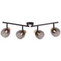 Miniatyrbillede 6 af 11: BRILLIANT lampe Flaka spotrør 4-flammer sort mat | 4x QT14, G9, 6W, velegnet til stiftlamper (medfølger ikke) | Skala A ++ til E | Drejehoveder / rote