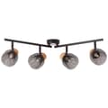 Miniatyrbillede 7 af 11: BRILLIANT lampe Flaka spotrør 4-flammer sort mat | 4x QT14, G9, 6W, velegnet til stiftlamper (medfølger ikke) | Skala A ++ til E | Drejehoveder / rote