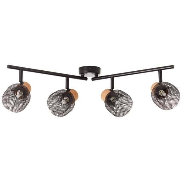 BRILLIANT lampe Flaka spotrør 4-flammer sort mat | 4x QT14, G9, 6W, velegnet til stiftlamper (medfølger ikke) | Skala A ++ til E | Drejehoveder / rote