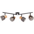 Miniatyrbillede 8 af 11: BRILLIANT lampe Flaka spotrør 4-flammer sort mat | 4x QT14, G9, 6W, velegnet til stiftlamper (medfølger ikke) | Skala A ++ til E | Drejehoveder / rote
