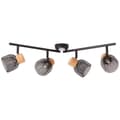 Miniatyrbillede 9 af 11: BRILLIANT lampe Flaka spotrør 4-flammer sort mat | 4x QT14, G9, 6W, velegnet til stiftlamper (medfølger ikke) | Skala A ++ til E | Drejehoveder / rote