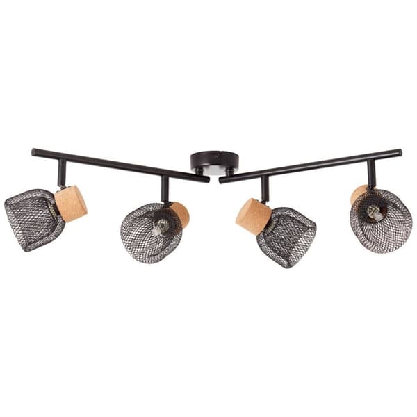 BRILLIANT lampe Flaka spotrør 4-flammer sort mat | 4x QT14, G9, 6W, velegnet til stiftlamper (medfølger ikke) | Skala A ++ til E | Drejehoveder / rote