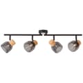 Miniatyrbillede 10 af 11: BRILLIANT lampe Flaka spotrør 4-flammer sort mat | 4x QT14, G9, 6W, velegnet til stiftlamper (medfølger ikke) | Skala A ++ til E | Drejehoveder / rote