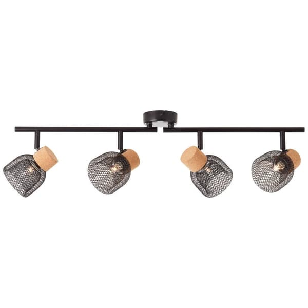 BRILLIANT lampe Flaka spotrør 4-flammer sort mat | 4x QT14, G9, 6W, velegnet til stiftlamper (medfølger ikke) | Skala A ++ til E | Drejehoveder / rote