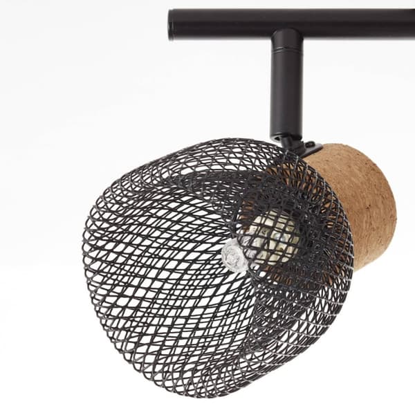 BRILLIANT lampe Flaka spotrør 4-flammer sort mat | 4x QT14, G9, 6W, velegnet til stiftlamper (medfølger ikke) | Skala A ++ til E | Drejehoveder / rote
