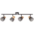 Miniatyrbillede 2 af 11: BRILLIANT lampe Flaka spotrør 4-flammer sort mat | 4x QT14, G9, 6W, velegnet til stiftlamper (medfølger ikke) | Skala A ++ til E | Drejehoveder / rote