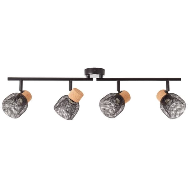 BRILLIANT lampe Flaka spotrør 4-flammer sort mat | 4x QT14, G9, 6W, velegnet til stiftlamper (medfølger ikke) | Skala A ++ til E | Drejehoveder / rote